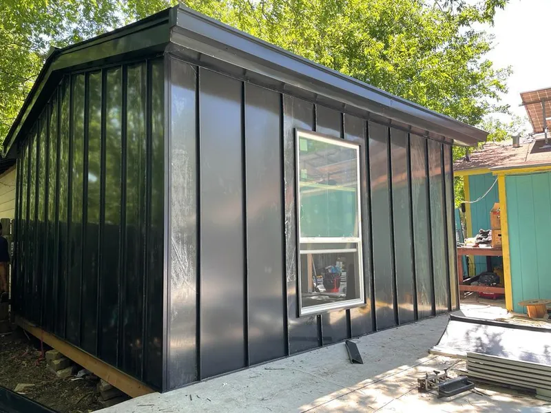 Black standing seam metal wall panels for Metal Roof Installation in East Bakersfield